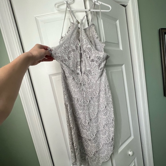 Free People Grey Lace Dress - Picture 5 of 8